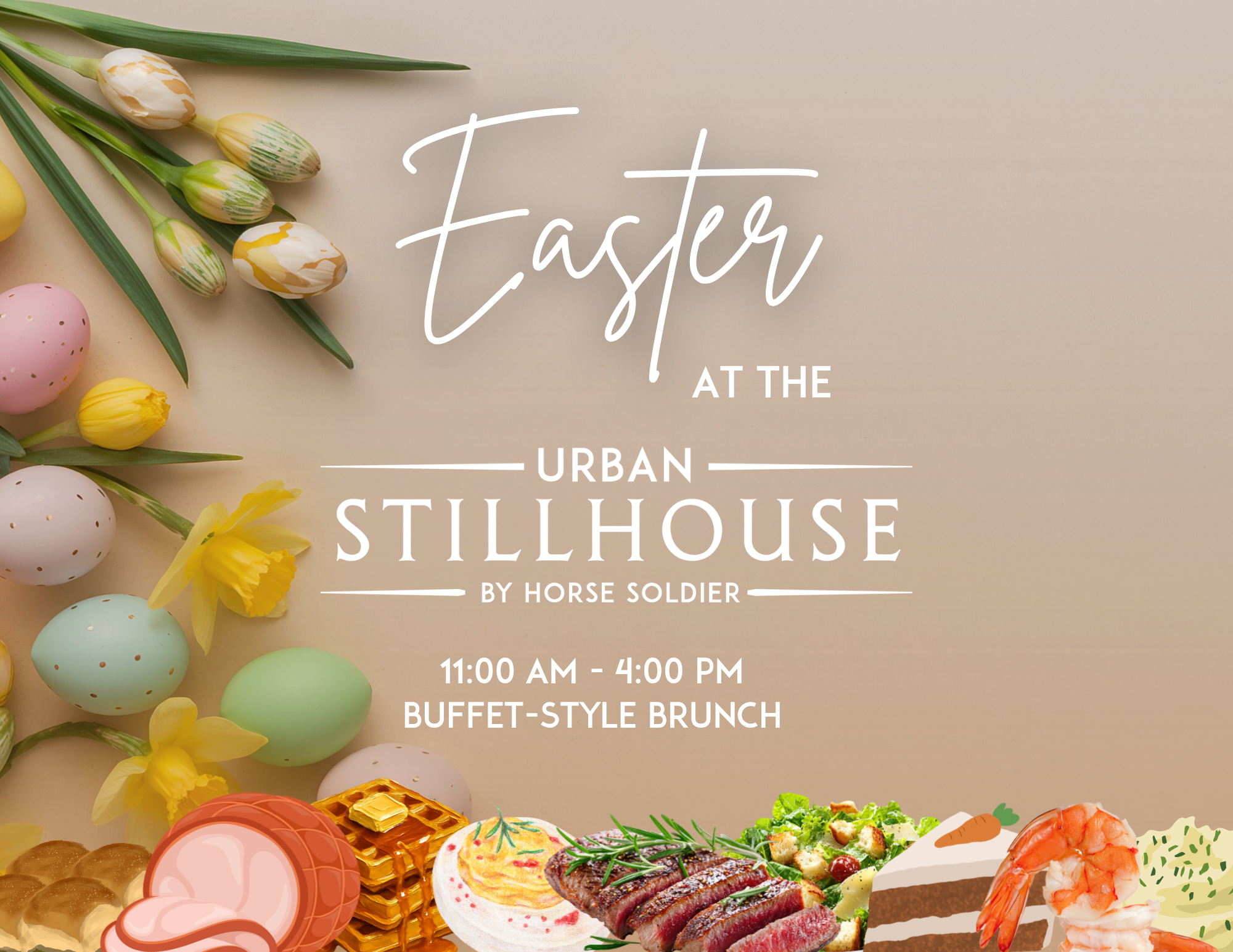 Easter at the Urban Stillhouse — Buffet-Style Brunch April 5, 11 am to 4 pm