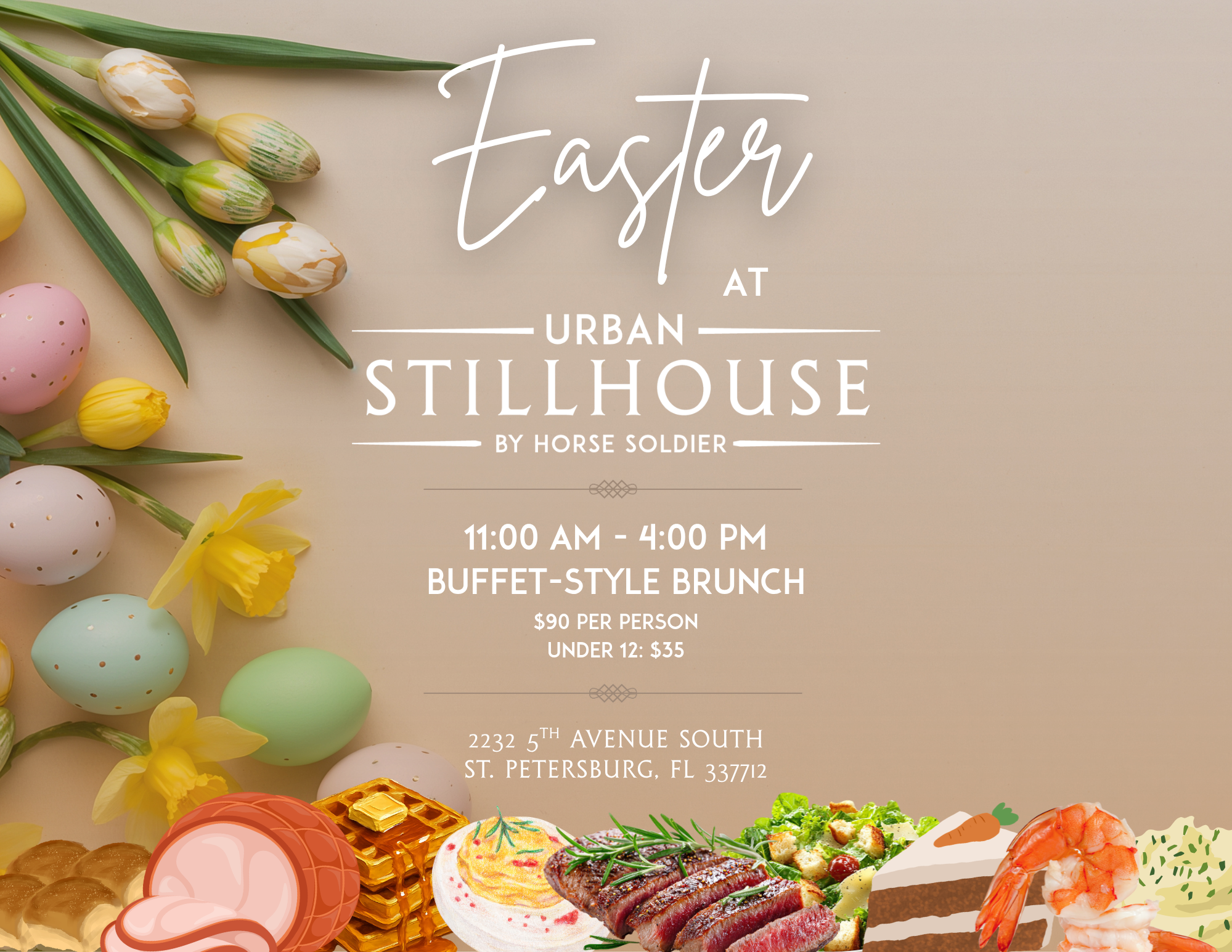 Easter at the Urban Stillhouse — Buffet-Style Brunch April 5, 11 am to 4 pm